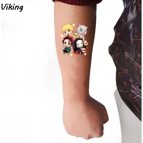 G1319 10/set Anime Temporary Tattoo Stickers Waterproof Tattoos For Women Man Arm Body Art Hand Foot Sticker