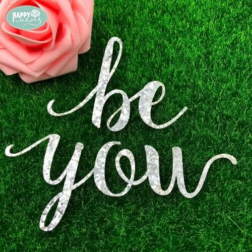 Happymems Ipcs Be You Iron On Patches Silver Glitter Iron On Patches For Art Clothes Decoration Iron On Patches