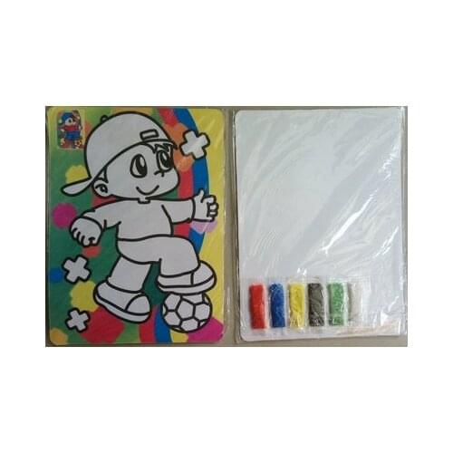 Free shipping Promotional toys Color Sand art painting set kit for children gift toys