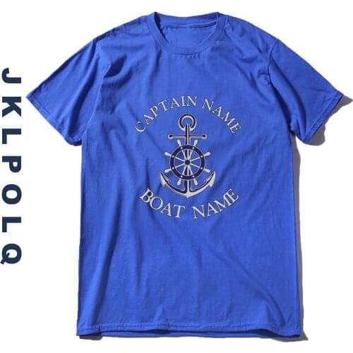 JKLPOLQ Brand Summer 100% Cotton Captain Name Printing Harajuku Short -Sleeved Tops Casual Men Women T Shirt Eu Size XS-3Xl