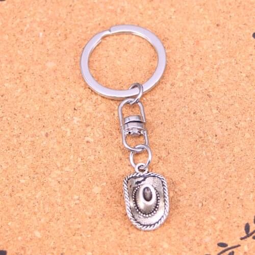 Fashion cowboy hat Keychain Pendant Key Rings Shoulder Bag Purse Car Accessories for Women Girl Kids
