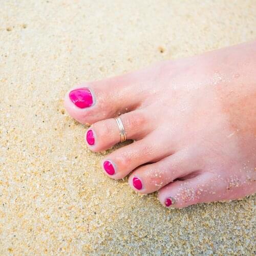 Domino Handmade Toe Rings Set of 3 Skinny Stacking Adjustable Ring