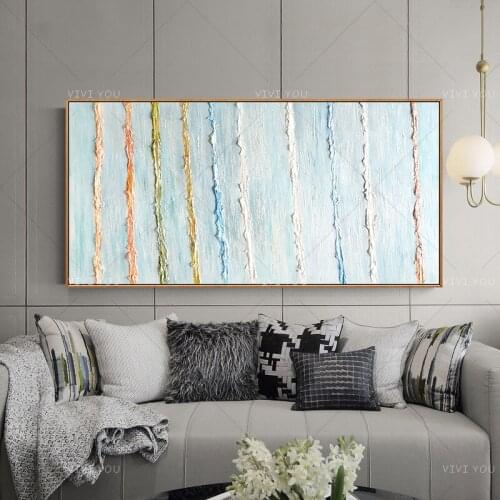 Handmade Colorful vein Painting Abstract minimalism Painting Nordic Simple Mural Modern Decorative Painting Wall Decor