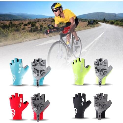 Cycling Half-finger Non-slip Cycling Gloves Gel Pad Shock-Absorbing Anti-Slip Breathable Motorcycle Mountain Bike Gloves Unisex