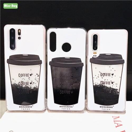 Coffee Cup Glitter Liquid Sand Quicksand Case For Xiaomi Redmi 9 9A 9C Case Shockproof Cover For Redmi Note 9S 9 Pro 8 Fundas
