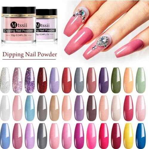 Mtssii Dipping Nail Powder Matte Effect Glitter Pigment Natural Dry Chrome for Gel Nail Art Decoration Manicure 10g