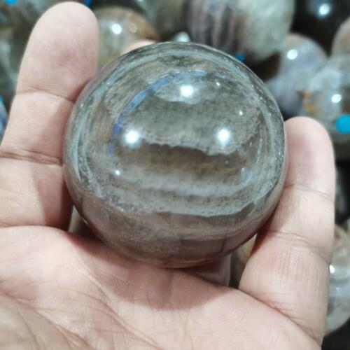 RAINBOW FLUORITE SPHERE! GLOWING Green Crystal Ball! 1(One) With GREAT COLOR