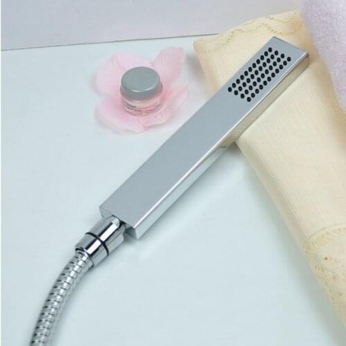 DONYUMMYJO Brass Square Chrome Hand Held Shower Head Waterfall Showerhead Bathroom Accessories