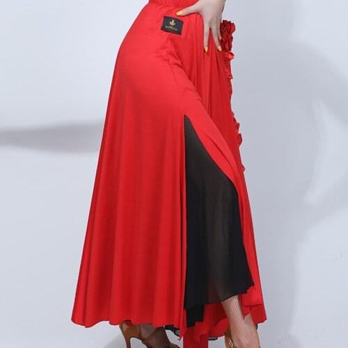 H2656 Latin Dance Skirt Women Professional Practice Performance Clothes Adult Female Spring New Style Bullfight Dancing Costumes
