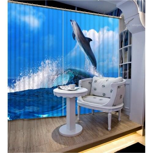 3D Printing Curtains Hight Quality HD Lifelike Cortians Beautiful Full Light Shading Bedroom Livng Room Curtains CL-210
