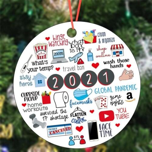 Remembering 2021 Ornament Year Of Quarantine Ornament 2022 Christmas Ornament Gifts For The New Year Natale Xmas Christmas