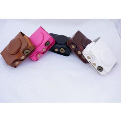 PU Leather Camera bag case For FUJI Fujifilm XQ1 XQ2 Protective Cover Pouch With Shoulder Strap