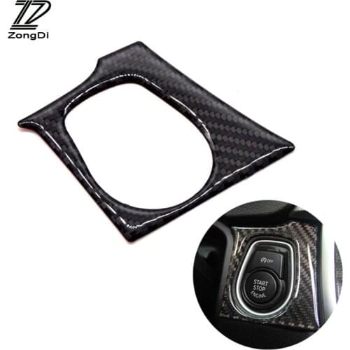 ZD Carbon Fiber Engine Start Button Interior Decorative Car Stickers For BMW F30 F35 3 series Accessories 3Series GT 320i