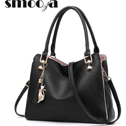 SMOOZA Women Messenger 2021 New Tide Female Top-handle Bag Girls Simple Shoulder Bags Women Handbags For Lady Totes Fashion Pack