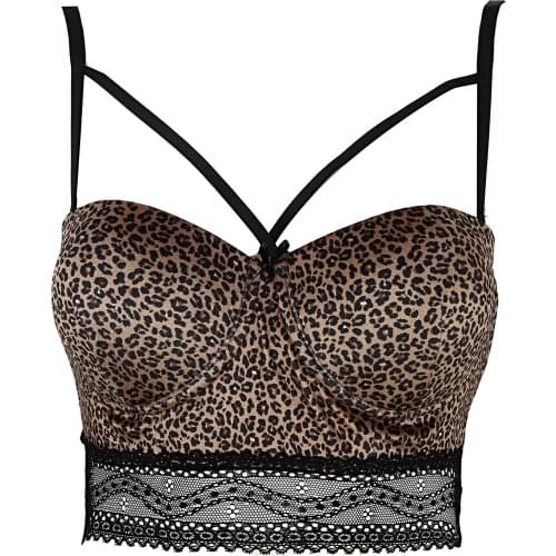 Womens Brown Velvet Fabric Padded Underwire Bustier Bra
