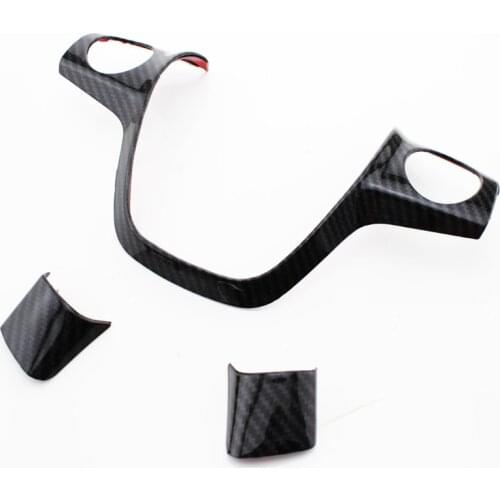 FOAL Burning ABS Car Steering Wheel Cover Sequin Trim Sticker Fit for Ford Focus 3 MK3 Kuga Escape 2012 - 2015 C-Max Cmax