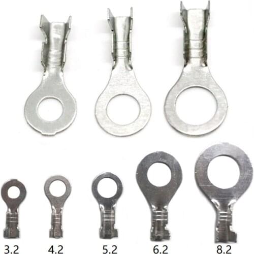 20pc DJ431 A3.2 A4.2 A5.2 B4.2 B6.2 B8.2 Wire End Lug Terminal O Ring Bare Copper Cold Press Circular Splice Crimp Cable Connect