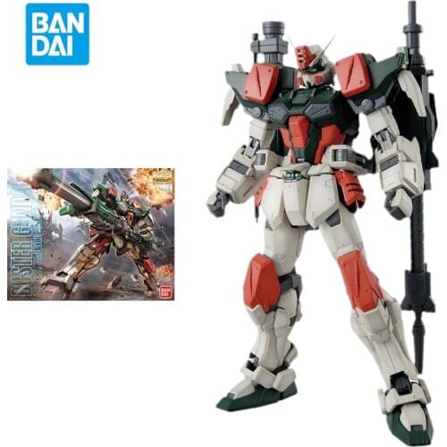 Bandai Gundam Model Kit Assemble Figure MG 1/100 GAT-X103 Buster Gundam Anime Japanese Animation Action Dolls Childrens Toys