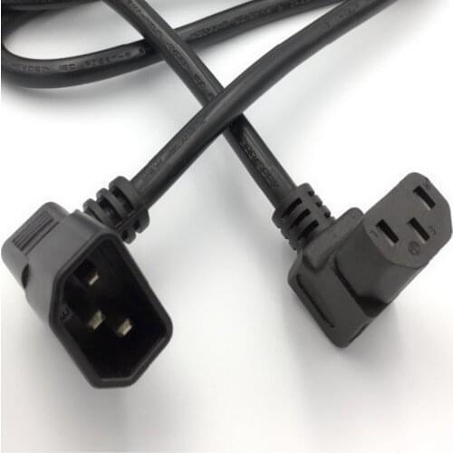 Free shipping IEC 320 C13 Female to C14 Male PDU Power Supply Extension Cord,IEC C13 angle adapter,Power cord angle adapter