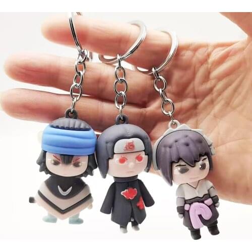 Naruto Keychain Uchiha Itachi Uzumaki Naruto Key Chain Ring Cartoon Pendant Men Women Unisex Keychain Ring Christmas Gift