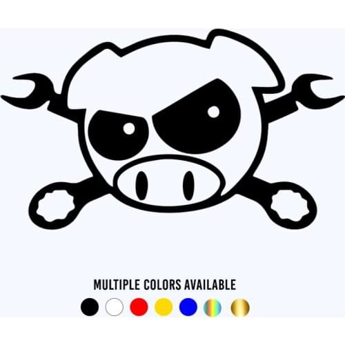 CK20391# JDM Pig Die-cut Vinyl Decal Car Sticker Waterproof Auto Decors on Car Body Bumper Rear Window
