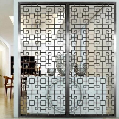 SUS 304 201Stainless steel Laser Cut Metal Room Decorative Metal Screen Room Divider For Hall Movable Dividers For Rooms