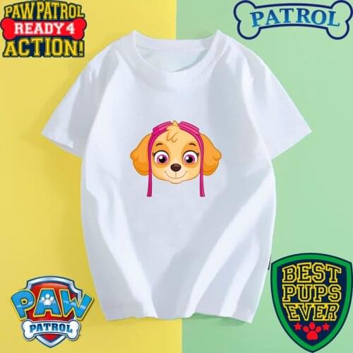 Paw Patrol Childrens T-shirt Childrens Cartoon Short Sleeve Baby Boy Clothing Paw Patrol Childrens Girls T-Shirt Top T-shirt