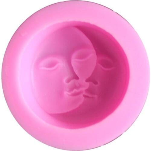 Diy Silicone Fondant Cake molds 3D Moon Face Moulds Soap Mold Chocolate Mould For The Baking Tools Cake