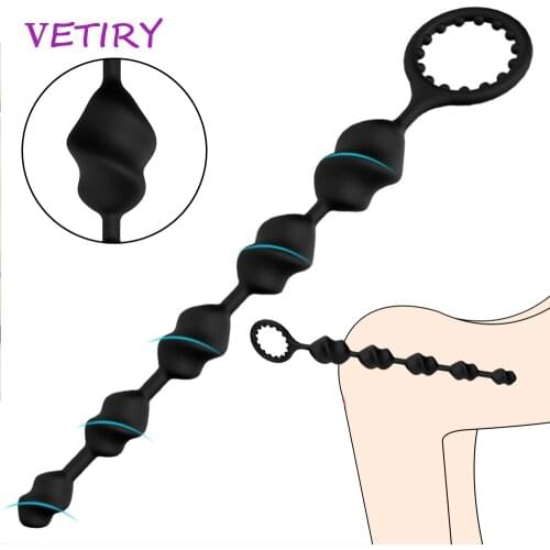 VETIRY Long Anal Beads Silicone Butt Plug Anal Balls Sex Toys For Adult Woman Gay Adult Product Male Prostate Massage G-spot