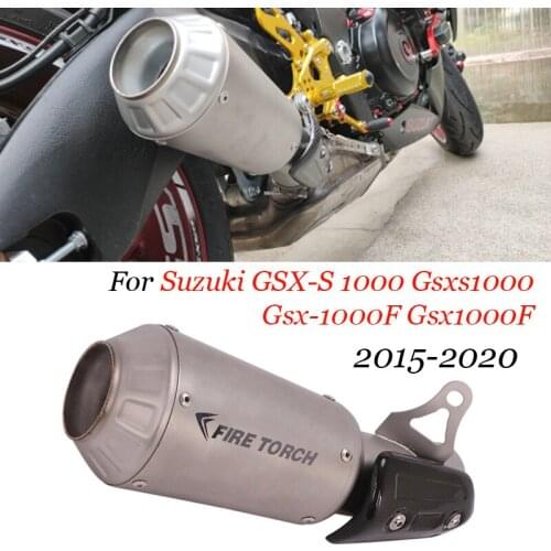 For suzuki GSX-S 1000 gsxs1000 gsx-1000f gsx1000f 2015-2020 Motorcycle exhaust modified middle connection pipe slip muffler