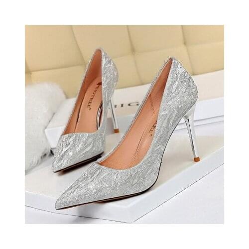 HOT Bling Women Pumps Gladiator Solid Nightclub High Heels 5/7/9CM Shoes Women Shallow Sexy Party Shoes Fashion Wedding Shoes