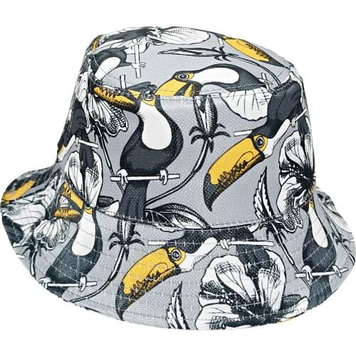 New cotton fisherman hat women men Hip Hop hat double Maple Leaf Panama bucket hat sun flat top fishing hats