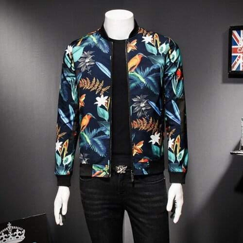 Print Male Floral Jacket Mens Pattern Jacket Classic Designer Bomber Jackets Men Club Outfit Men Oversize 6xl