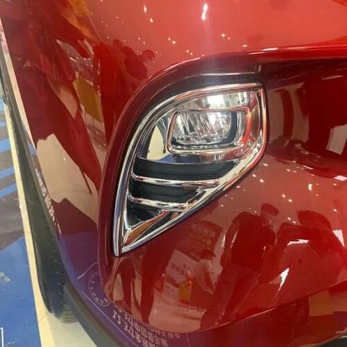 For Toyota Highlander Hybrid 2021 2022 Chrome Front Foglight Cover Trim Fog Light Lamp Frame Covers Car Styling Accessories