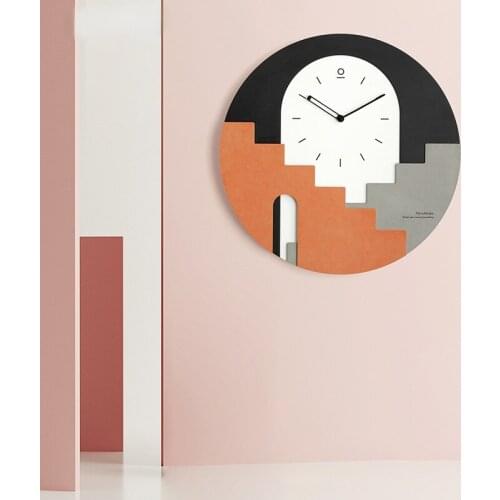 Light and Decoration Nordic Style Wall Clock Living Room Household Creative Modern Contracted Fashion Mute Reloj De Pared Art