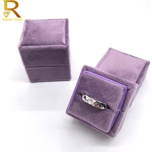 Delicate Handmade Vintage Velvet Pendant Necklace Boxes Gift Box Multi-color Storage Ring Boxes Jewelry Packaging