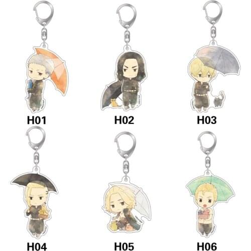 New Japanese Acrylic Keychain Anime Tokyo Swastika Tokyo Revengers Sano Manjiro Hanagaki Budo Keyring Pendant for Fans