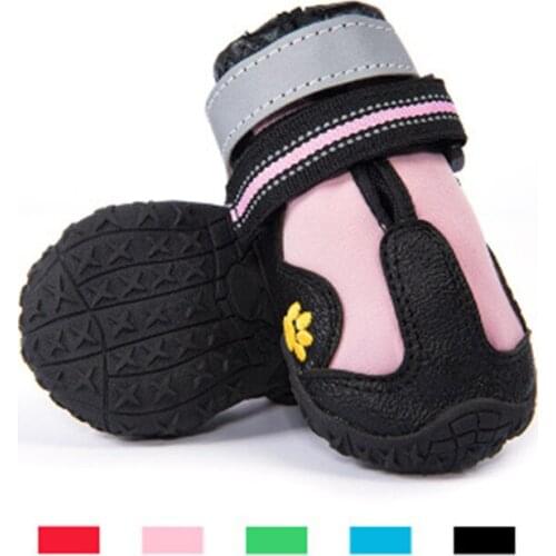 4Pcs/Set Pet Dog Shoes For Sports Mountain Wearable For Pets PVC Soles Waterproof Dog Boots Perfect For Small Medium Large Dog