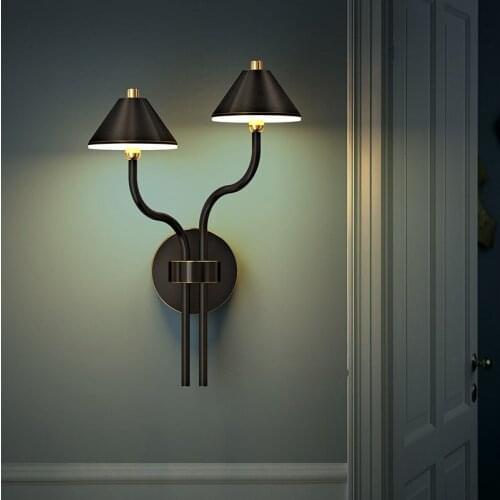 Modern Wall Lamp Led Mushroom All Copper Wall Lamps For Living Room Bedroom Nordic Home Decoration Creative Bedside Wall Light