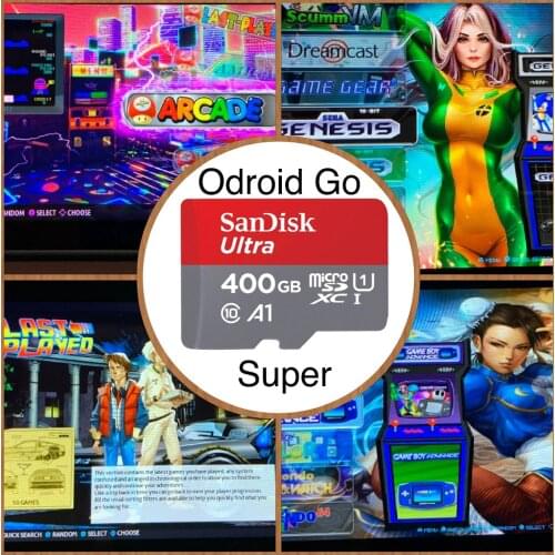 Emulation Station 400 GB SD Card With 16,000+ Games Preloaded Uses Batocera For Odroid Go SUPER OGS Best