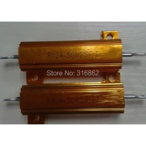 LED Load Resistor RX24 50W 25R 25OHM 10PCS/LOT Watt Power Metal Shell Case Wirewound Resistor Free Shipping