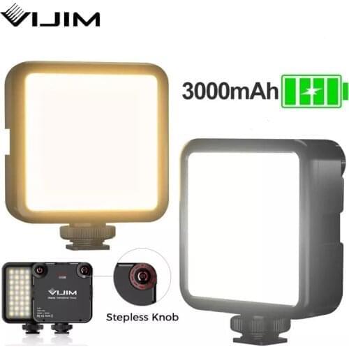 VIJIM VL81 LED Video Light Rechargeable 3000mAh CRI95+ Dimmable 3200-5600K LED Fill Light for DSLR Camera Smartphone GoPro 9 8 7