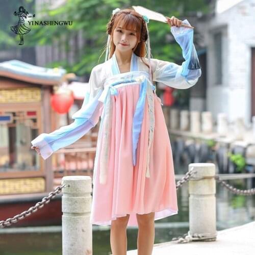 Improved Hanfu Clothing Women Hanfu Costume Dress Embroidered Qi Chest Skirt Costume Chinese Style Student Traditional Clothing