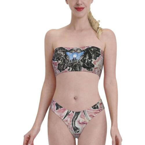 Vintage Swimwear Ed Hardies (4) Bandeaukini 2021 Swimming Suit Bikinis for Women young Girl
