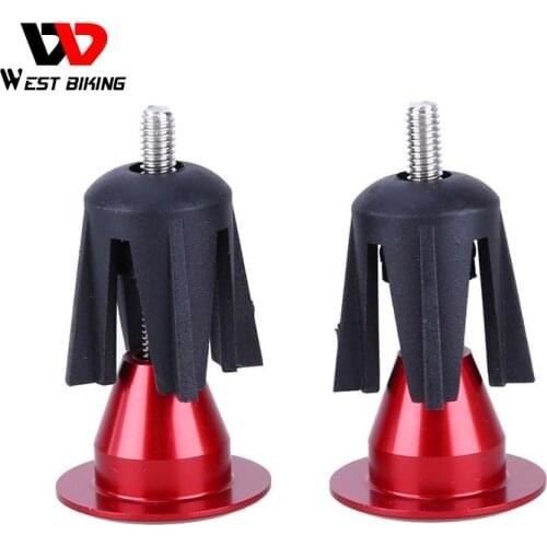 WEST BIKING Bicycle Handlebar Cap Bicycle Handle Bar End Plugs Aluminum Alloy Bicycle Grips Cap MTB Bike Handlebar Grips Plugs