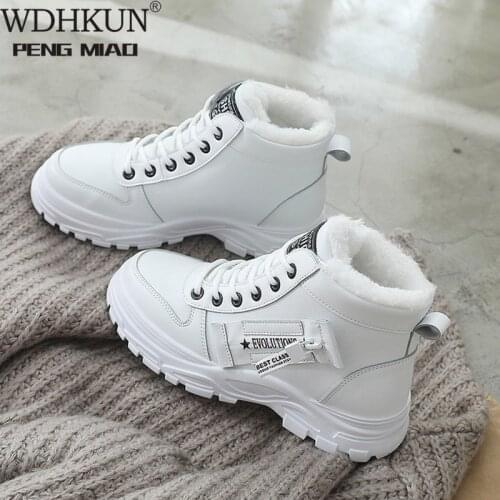 Women Winter Snow Boots 2021 New Fashion Style High-top Shoes Casual Woman Waterproof Warm Woman Female High Quality White Black
