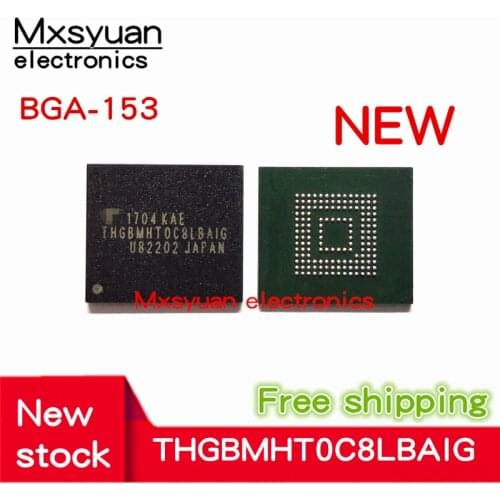 1pcs~10pcs/LOT THGBMHT0C8LBAIG eMMC BGA153 NAND Flash IC 128GB Memory Store Chip 5.1 Version Soldered Ball