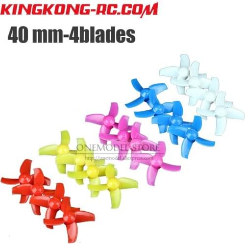 10 paris KINGKONG LADRC colorful 40mm 4 blades 40mm-4blades propeller for Tiny 7 / 7X / R7 and other DIY FPV brush mini drone
