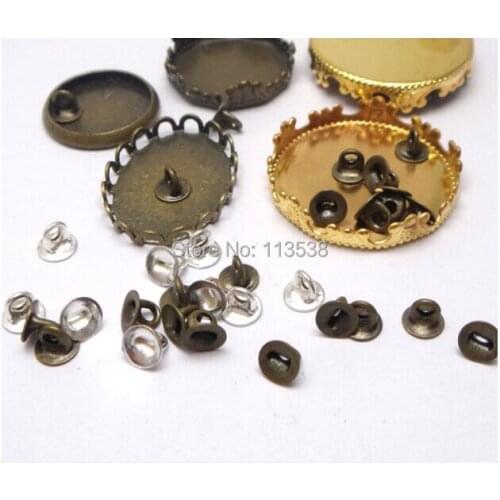 100pieces/lot 4mm Copper Pearl Pendant Connector Bail round Bead cap Gold/Silver/Antique Bronze Plated Jewelry Finding component