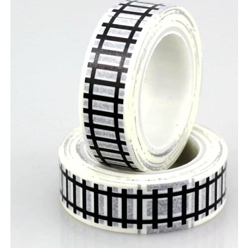 1X 10m Train track Road Tape Traffic Washi Tape Cute Tape Scrapbooking Tools for Christmas Gift Packing Kids Car play